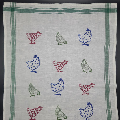 Geschirrtuch Bunte Hühner